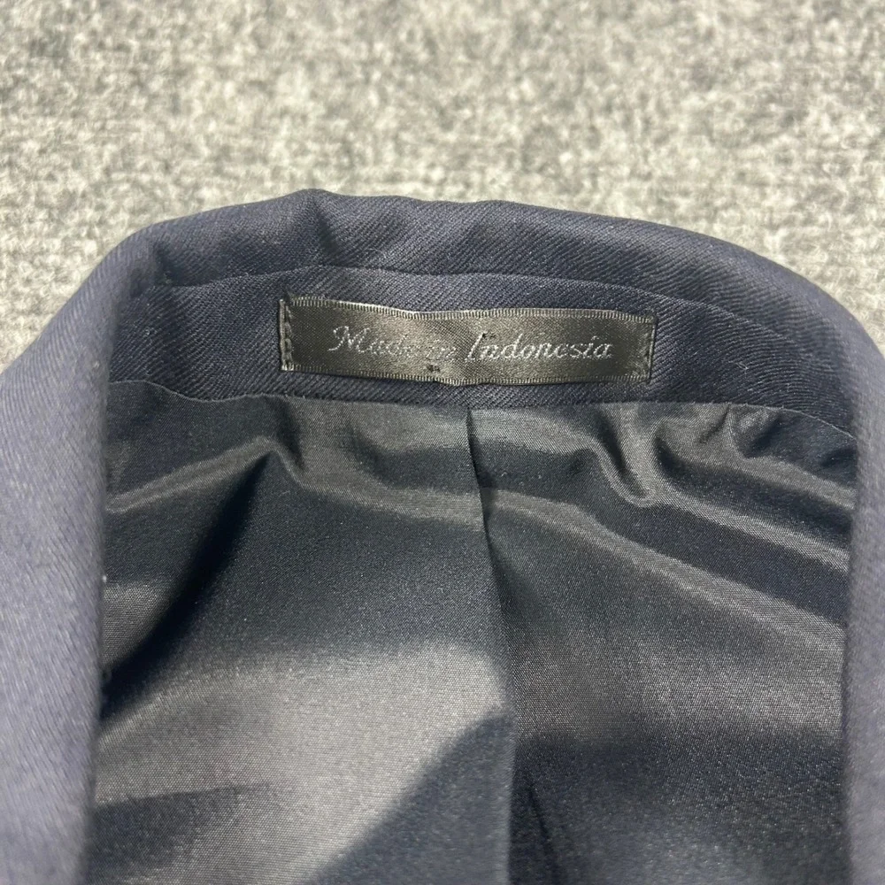 Lauren Ralph Lauren Blazer Mens 42L Navy Blue Wool Gold Crest Button Sport Coat‎